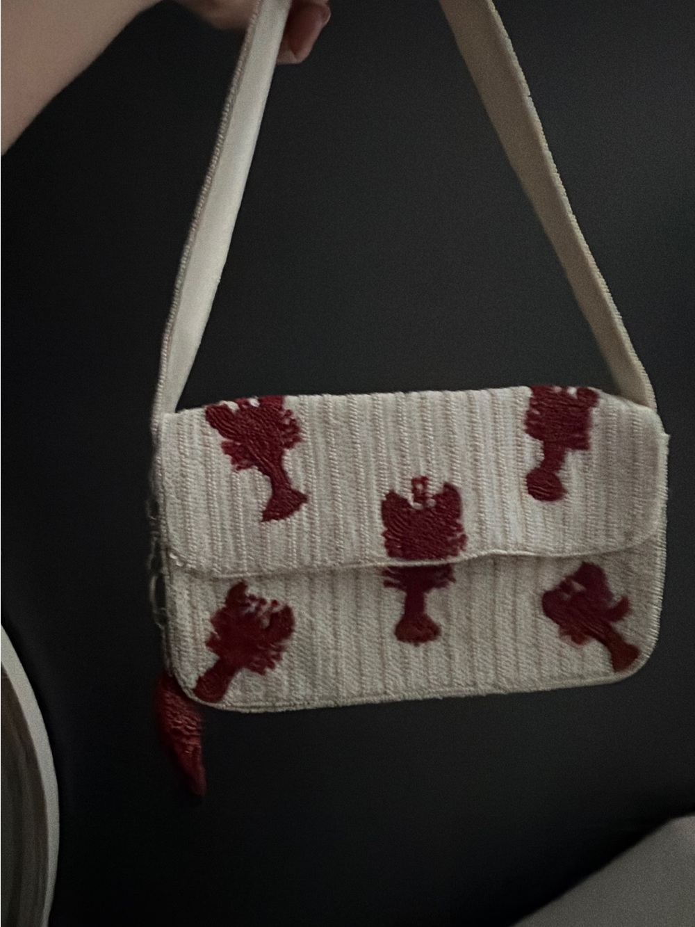 Viral Lobster Beaded Bag